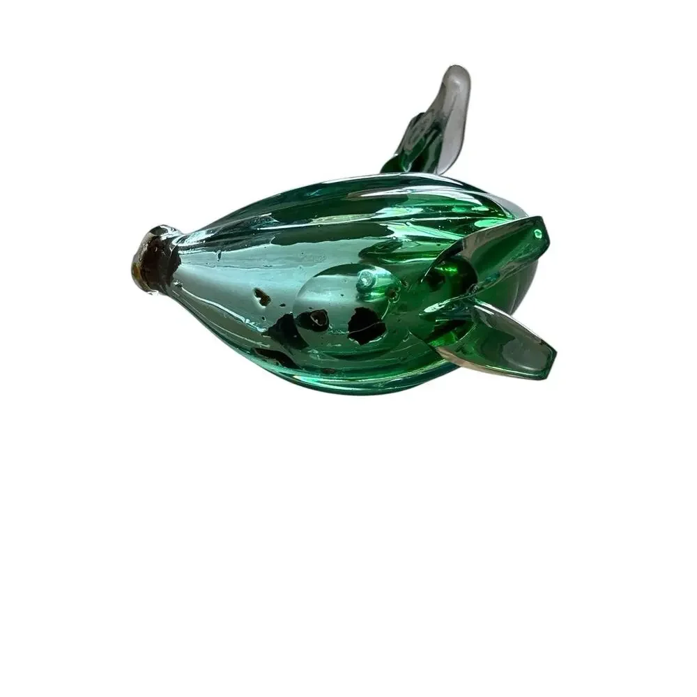 Murano Archimede Seguso Green Glass Drioli Duck Swan Decanter Bottle 1960s 6.75